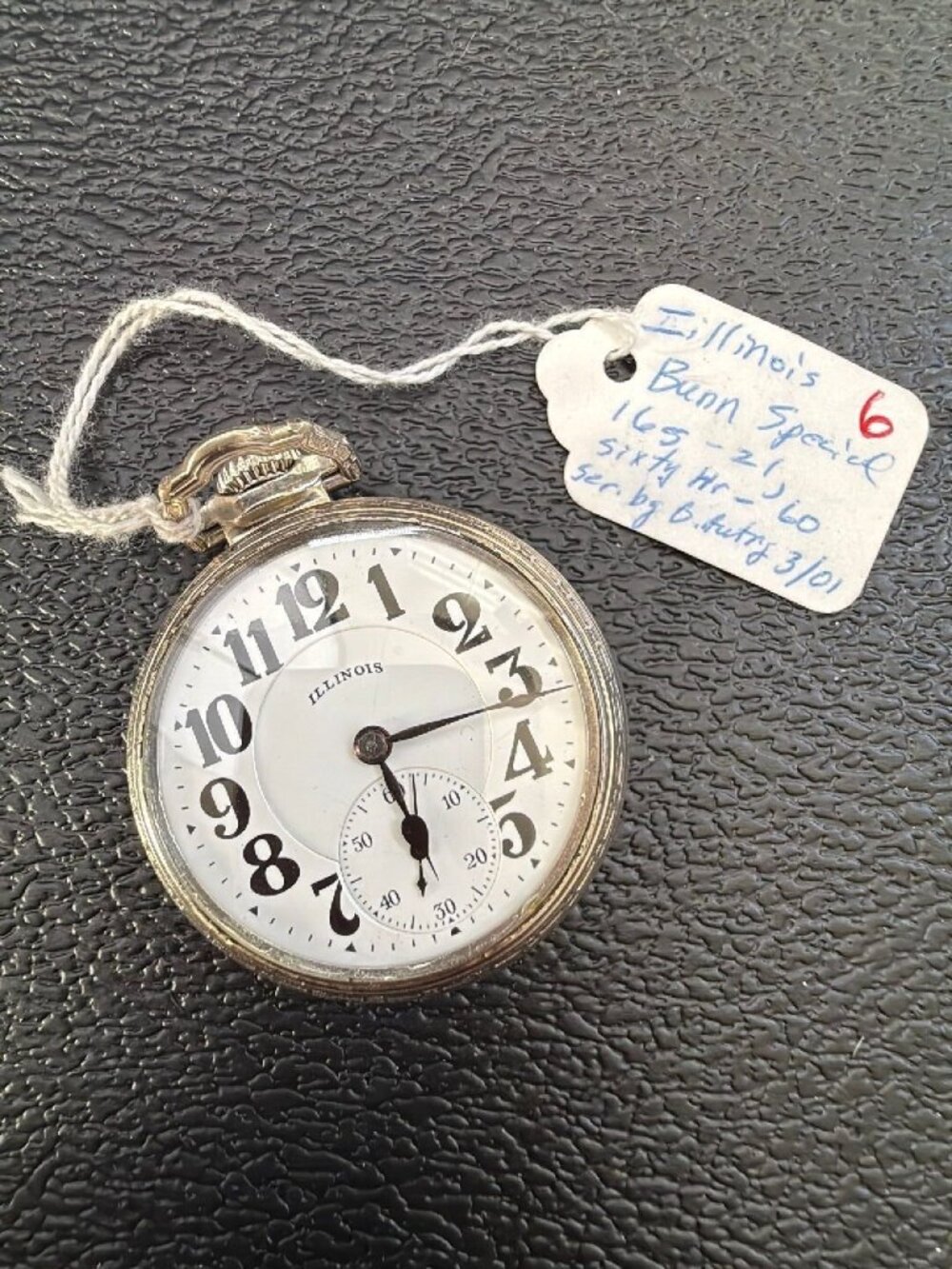 Illinois Bunn Special Sixty Hour Railroad Grade Pocket Watch 1920s 21J